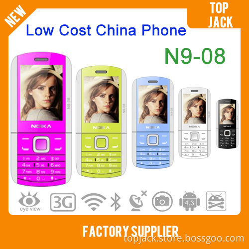 Fashion Design China Mobile Phone N9-08 Quadband Cheap Cell Phone
